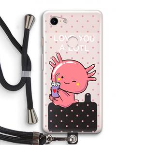 CaseCompany Love You A Lotl: Pixel 3 Transparant Hoesje met koord