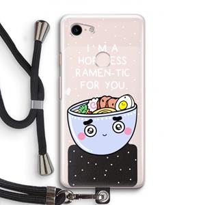 CaseCompany I'm A Hopeless Ramen-Tic For You: Pixel 3 Transparant Hoesje met koord
