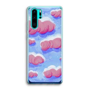 CaseCompany Roze wolken met vogels: Huawei P30 Pro Transparant Hoesje