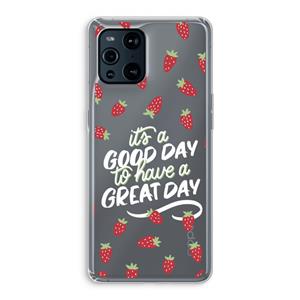 CaseCompany Don't forget to have a great day: Oppo Find X3 Pro Transparant Hoesje