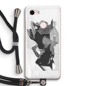 CaseCompany House: Pixel 3 Transparant Hoesje met koord