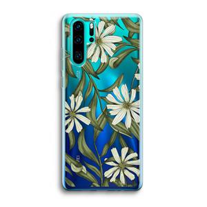 CaseCompany Wit bloemenpatroon: Huawei P30 Pro Transparant Hoesje