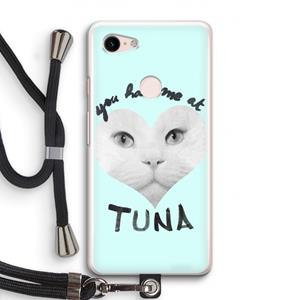 CaseCompany You had me at tuna: Pixel 3 Transparant Hoesje met koord