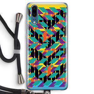 CaseCompany Skew Bee 1: Huawei P20 Transparant Hoesje met koord