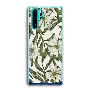 CaseCompany Wit bloemenpatroon: Huawei P30 Pro Transparant Hoesje