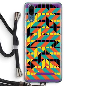 CaseCompany Skew Bee 2: Huawei P20 Transparant Hoesje met koord
