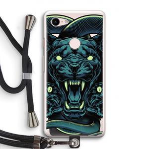 CaseCompany Cougar and Vipers: Pixel 3 Transparant Hoesje met koord