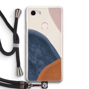 CaseCompany Geo #1: Pixel 3 Transparant Hoesje met koord
