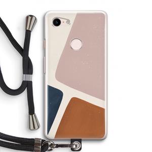 CaseCompany Geo #2: Pixel 3 Transparant Hoesje met koord