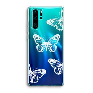 CaseCompany White butterfly: Huawei P30 Pro Transparant Hoesje