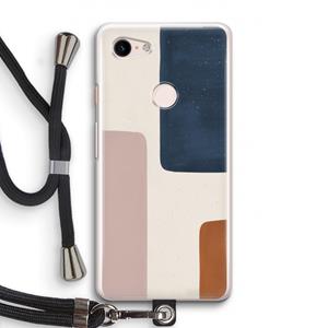 CaseCompany Geo #5: Pixel 3 Transparant Hoesje met koord