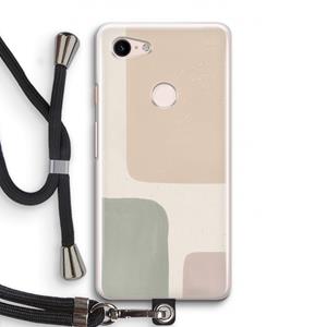 CaseCompany Geo #7: Pixel 3 Transparant Hoesje met koord