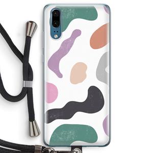 CaseCompany Memphis Shapes: Huawei P20 Transparant Hoesje met koord