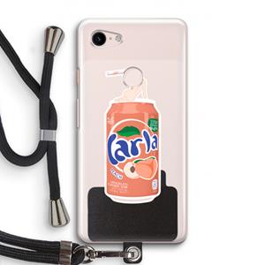 CaseCompany S(peach)less: Pixel 3 Transparant Hoesje met koord