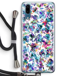 CaseCompany Hibiscus Flowers: Huawei P20 Transparant Hoesje met koord