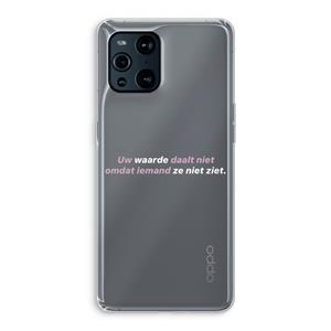 CaseCompany uw waarde daalt niet: Oppo Find X3 Pro Transparant Hoesje