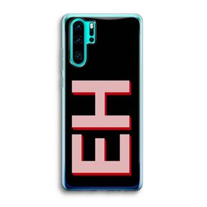 CaseCompany Monogram: Huawei P30 Pro Transparant Hoesje