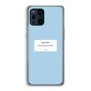CaseCompany Reminder: Oppo Find X3 Pro Transparant Hoesje