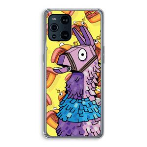 CaseCompany Loot Burger: Oppo Find X3 Transparant Hoesje