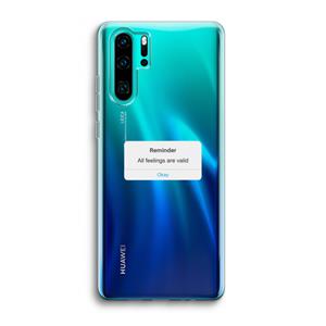 CaseCompany Reminder: Huawei P30 Pro Transparant Hoesje