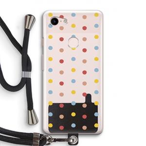 CaseCompany Bollen: Pixel 3 Transparant Hoesje met koord