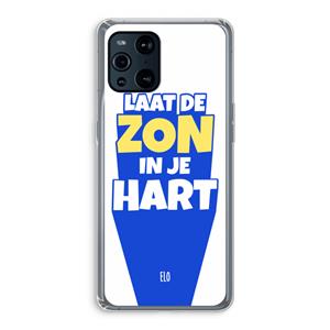 CaseCompany Laat de zon in je hart: Oppo Find X3 Transparant Hoesje