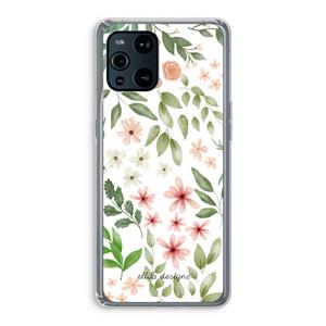 CaseCompany Botanical sweet flower heaven: Oppo Find X3 Transparant Hoesje