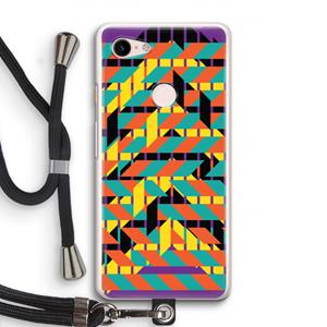 CaseCompany Skew Bee 2: Pixel 3 Transparant Hoesje met koord