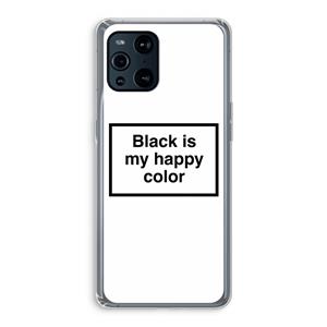 CaseCompany Black is my happy color: Oppo Find X3 Transparant Hoesje