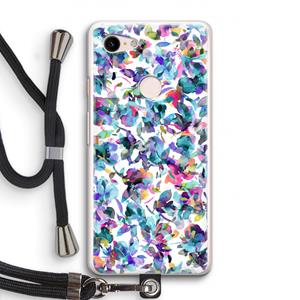CaseCompany Hibiscus Flowers: Pixel 3 Transparant Hoesje met koord
