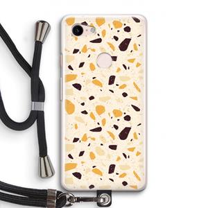 CaseCompany Terrazzo N°13: Pixel 3 Transparant Hoesje met koord