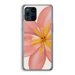 CaseCompany Pink Ellila Flower: Oppo Find X3 Transparant Hoesje