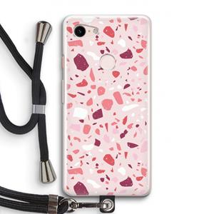 CaseCompany Terrazzo N°15: Pixel 3 Transparant Hoesje met koord
