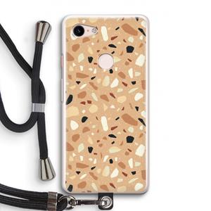 CaseCompany Terrazzo N°17: Pixel 3 Transparant Hoesje met koord