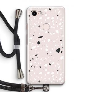 CaseCompany Terrazzo N°20: Pixel 3 Transparant Hoesje met koord