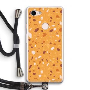 CaseCompany Terrazzo N°24: Pixel 3 Transparant Hoesje met koord
