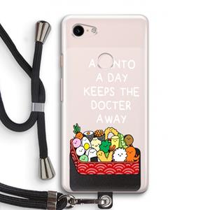CaseCompany Bento a day: Pixel 3 Transparant Hoesje met koord