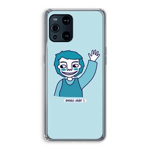 CaseCompany Zwaai: Oppo Find X3 Transparant Hoesje