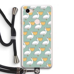 CaseCompany Pelican: Pixel 3 Transparant Hoesje met koord
