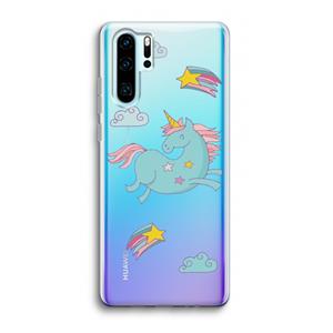 CaseCompany Vliegende eenhoorn: Huawei P30 Pro Transparant Hoesje