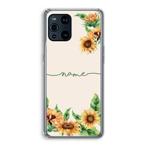 CaseCompany Zonnebloemen: Oppo Find X3 Transparant Hoesje