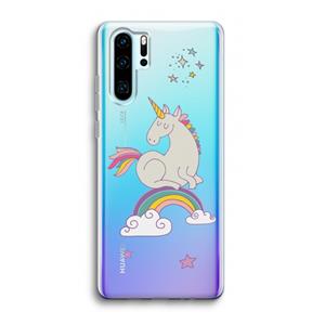 CaseCompany Regenboog eenhoorn: Huawei P30 Pro Transparant Hoesje