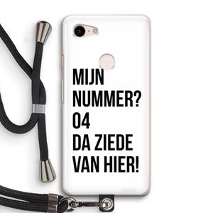 CaseCompany Da ziede van hier: Pixel 3 Transparant Hoesje met koord