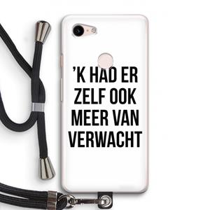 CaseCompany Meer verwacht: Pixel 3 Transparant Hoesje met koord