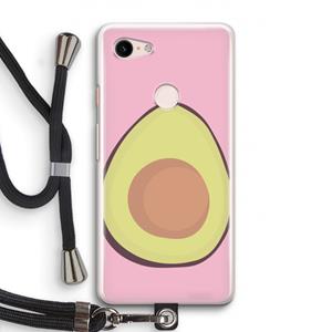 CaseCompany Avocado: Pixel 3 Transparant Hoesje met koord