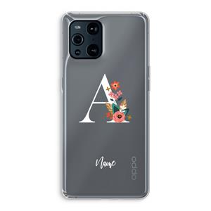 CaseCompany Pink Bouquet: Oppo Find X3 Transparant Hoesje