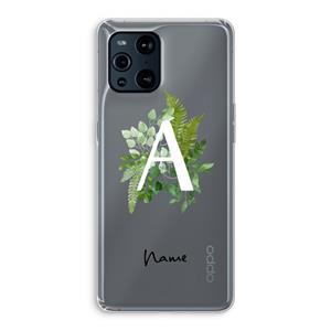 CaseCompany Green Brush: Oppo Find X3 Transparant Hoesje