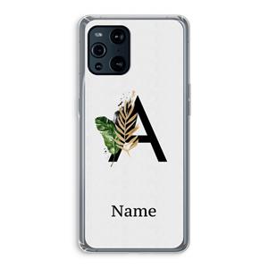 CaseCompany Charcoal Flora: Oppo Find X3 Transparant Hoesje