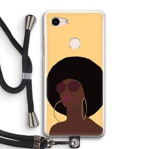 CaseCompany Golden hour: Pixel 3 Transparant Hoesje met koord