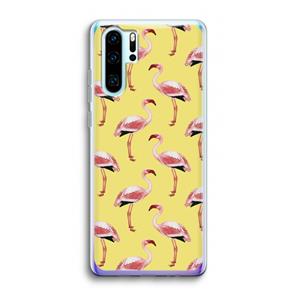 CaseCompany Flamingo's geel: Huawei P30 Pro Transparant Hoesje
